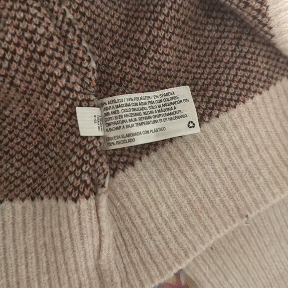 Creamy Pink Knox Rose Sweater with Brown and Pink Floral Pattern Size XXL - Picture 8 of 8